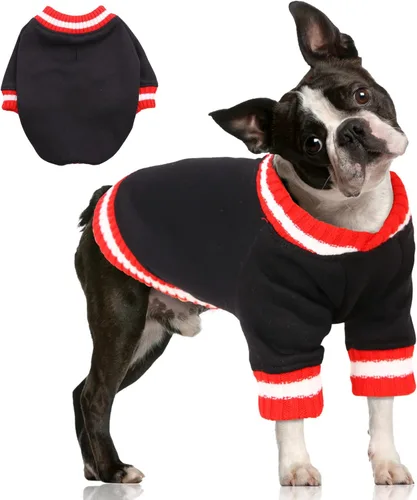 Miniatura 16 de FUAMEY Sudadera con capucha para perro - Suéter de forro polar para mascotas cálido de invierno, suave, lindo suéter azul para perrito, niño o niña