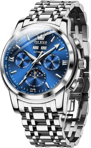 Miniatura 49 de OLEVS Relojes automáticos para hombre, esqueleto mecánico, de lujo, a la moda, reloj de pulsera luminoso impermeable