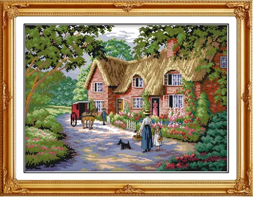 Miniatura 19 de ITSTITCH Kits de punto de cruz estampados para principiantes, gama completa de punto de cruz con patrón preimpreso para niños o adultos, kits