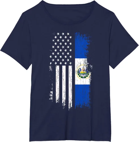 Miniatura 23 de Camiseta de la bandera de Estados Unidos salvadoreño - Camiseta de El Salvador USA