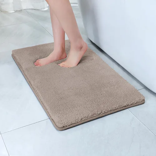 Miniatura 11 de SWEMSTAR Alfombra de baño de espuma viscoelástica con alfombra de inodoro, tapete de baño absorbente de agua para suelo de baño, antideslizante