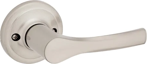 Miniatura 11 de Kwikset Henley - Manija de puerta de paso interior, manija para puertas de armario y pasillo, manija reversible sin bloqueo, níquel satinado