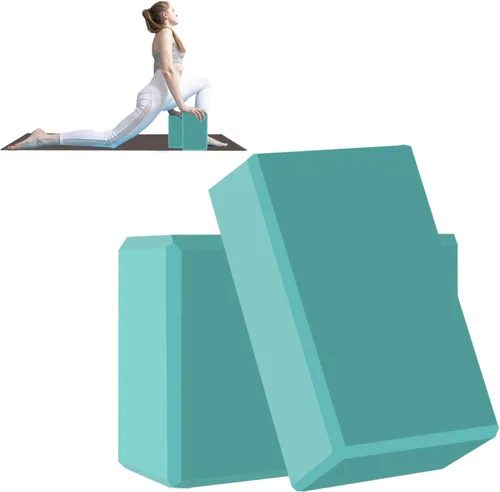 Miniatura 19 de Bloque de yoga - Espuma EVA de látex sin soporte - Superficie antideslizante suave con bisel para yoga, pilates, meditación - Accesorios de yoga