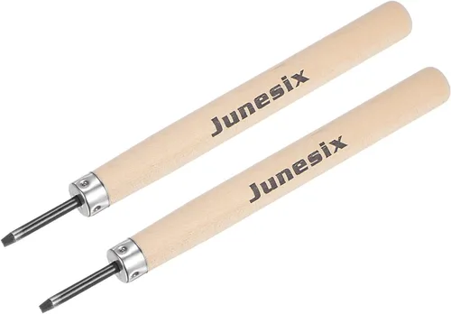 uxcell Cuchillo de tallado de madera, cinceles, acero al carbono 50# de 0.079 pulgadas, pequeño, redondo, esculpir Graver para manualidades,