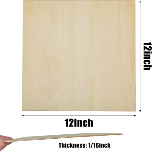 Miniatura 2 de Madera sin terminar, paquete de 6 hojas de tilo para manualidades, tablero de madera para casa, aviones, barcos, artes y manualidades, proyectos