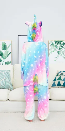 Miniatura 7 de Pijama de unicornio unisex para niños, enteritos para disfraz, Halloween