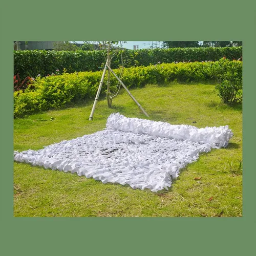 Miniatura 6 de Red de camuflaje de nieve de una sola capa, color blanco para restaurante de jardín, fotografía de fondo temático, decoración de fiestas