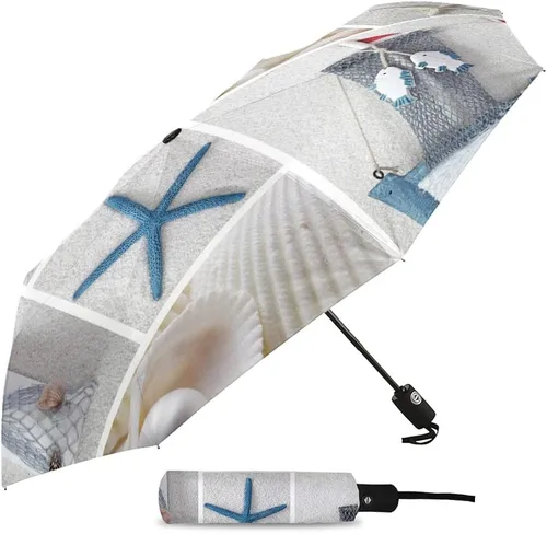 Miniatura 2 de DHDM Umbrella Automatic Beach Umbrella Outdoor Adults Printed Rain Umbrella for Men Kids Parasol