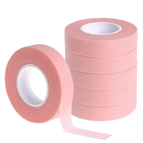 6 rollos de cinta médica de microporos para extensión de pestañas, cinta adhesiva de tela para suministro de extensión de pestañas