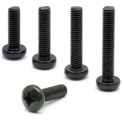 MonsterBolts - Cabezal Phillips M6 x 0.787 in, DIN 7985A, acero aleado, óxido negro, paquete de 10