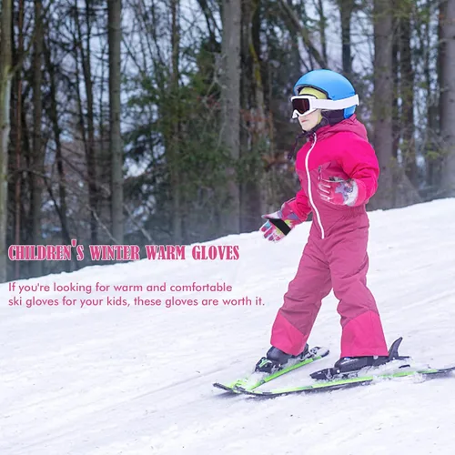 Miniatura 5 de EVBEA Guantes de nieve para hombre y mujer, impermeables, cálidos, térmicos, para esquí, snowboard