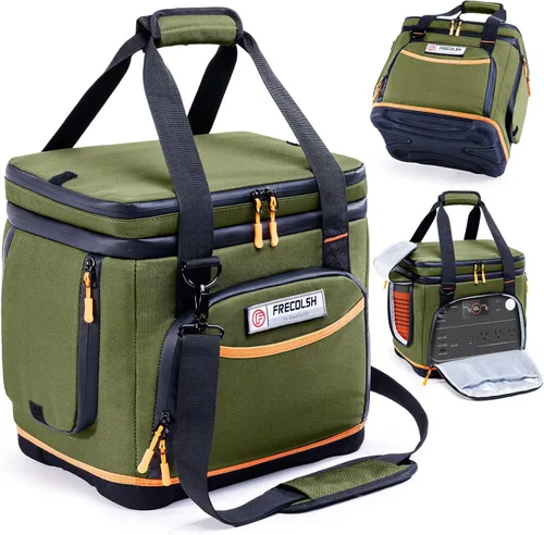 Miniatura 17 de Bolsa de transporte de doble capa para Jackery Explorer 300/240/160 – Bolsa de almacenamiento portátil para estación de energía con fondo moldeado