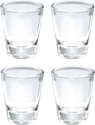 Miniatura 5 de Thirsty Rhino Karan, vaso de chupito redondo de 1.5 onzas con base pesada, vidrio transparente, juego de 12