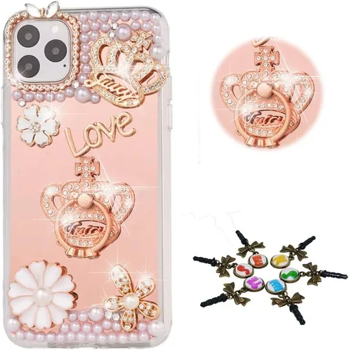 Miniatura 5 de Sparkle - Funda para teléfono compatible con Nokia G310 5G, elegante, hecha a mano en 3D con diseño de diamantes de imitación para parejas, ciervos