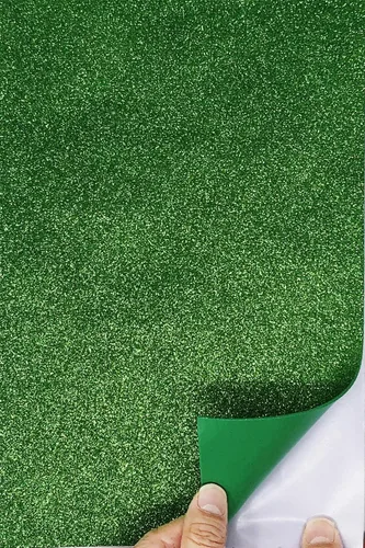 Miniatura 5 de Allgala Paquete de 12 hojas de papel de espuma EVA con purpurina de 8 x 12 pulgadas, autoadhesivas, color lima, perfecto para proyectos de arte