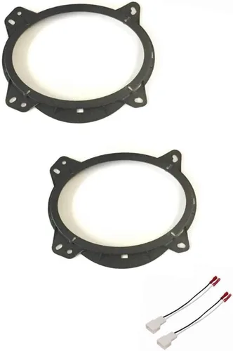 Altavoz estéreo para puerta de automóvil de 6 x 9 pulgadas, placas adaptadoras y mazos de cables de altavoz hechos para vehículos compatibles con