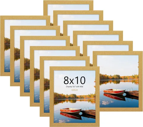 Miniatura 130 de Picrit - Juego de 12 portarretratos de 4 x 6 pulgadas, para fotos de 3.5 x 5 con paspartú o 4 x 6 pulgadas sin paspartú, marcos para colgar