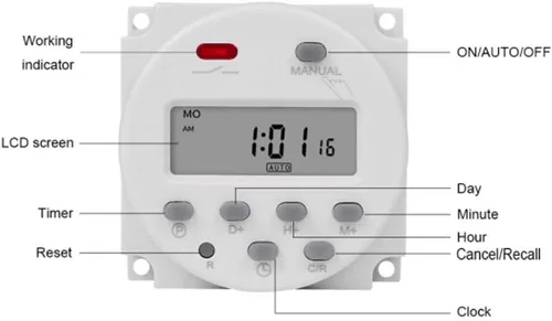 Miniatura 9 de Temporizadores Programable Digital Displayed Temporizador Interruptor para Controlador Electrónico (5V DC)