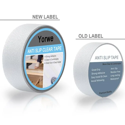 Miniatura 3 de Yorwe Cinta antideslizante transparente, más clara y cómoda cinta de seguridad (2 pulgadas de ancho x 190 pulgadas de largo, transparente)