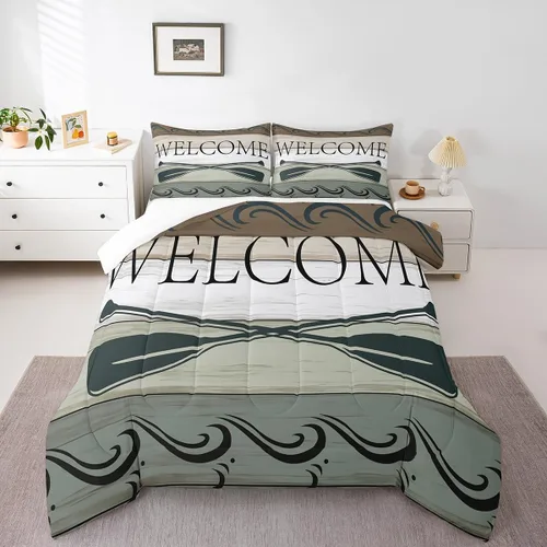 Miniatura 27 de Erosebridal Juego de edredón de pesca tamaño individual para hombres, juego de ropa de cama de peces de lubina para pescadores, niños de caza
