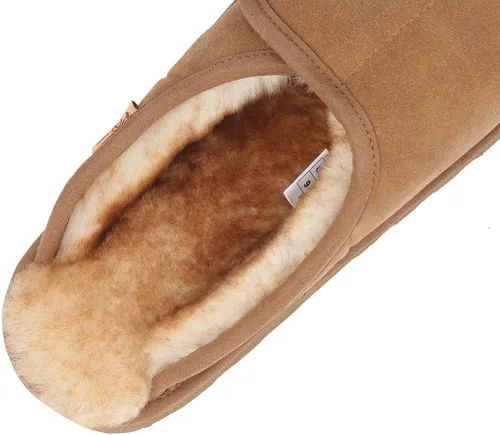 Miniatura 9 de PAMIR Pantuflas de casa de oveja ajustables para hombre con espuma viscoelástica para interiores y exteriores con puntera abierta