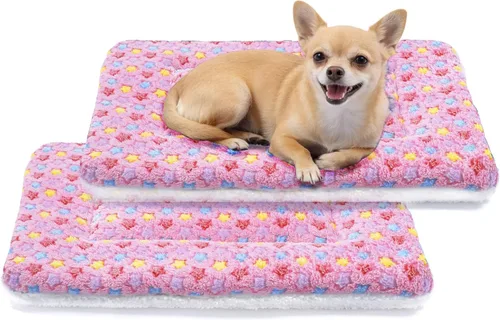 Miniatura 41 de Mora Pets Cama para Perros Almohadilla para Jaula Cama Ultra Suave para Mascotas con Bonito Estampado de Estrellas Alfombrilla Lavable para Jaula
