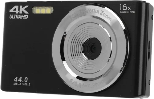Miniatura 4 de Cámara digital para vlogging, pantalla de 2.8 pulgadas, cámara de zoom digital 16X, cámara de video 4K fotográfica de 44 MP, luz de relleno