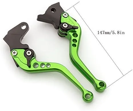 Miniatura 2 de Palancas Fxcnc de freno y embrague para carreras, Palanca verde con ajuste negro.