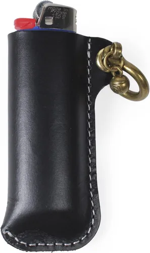 Miniatura 8 de HUMWE BIC - Funda para encendedor de cuero para encendedor de tamaño estándar, funda de cuero genuino con grilletes de herradura de metal