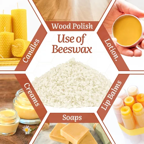 Miniatura 6 de Pellets de cera de abeja blanca de 10 libras – Kits de fabricación de velas de bricolaje, fabricación de manualidades mágicas, cremas de bricolaje