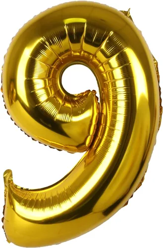 Miniatura 24 de Treasures Gifted Globos dorados grandes de números – Globo de aluminio número 0 de 40 pulgadas – Números de globos de cumpleaños – Números de globos