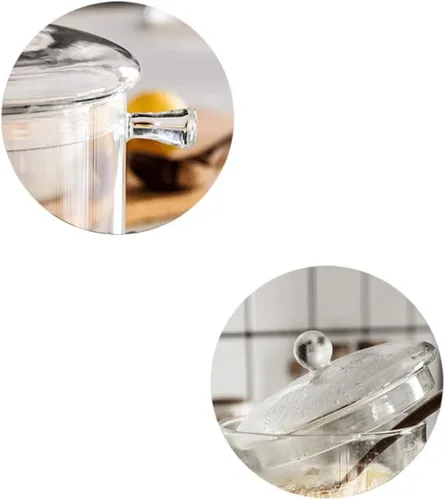 Miniatura 9 de Olla de cocina de vidrio transparente Cacerola de vidrio para ensalada de sopa de fideos