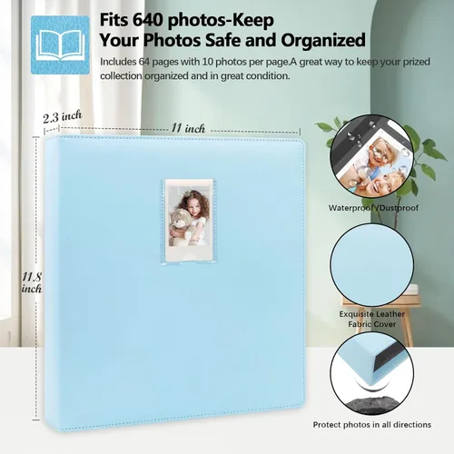 Miniatura 4 de Álbum de fotos de 640 bolsillos para cámara Fujifilm Instax Mini, álbum de fotos de 2 x 3 pulgadas para fotos Polaroid de 2 x 3 pulgadas, libro