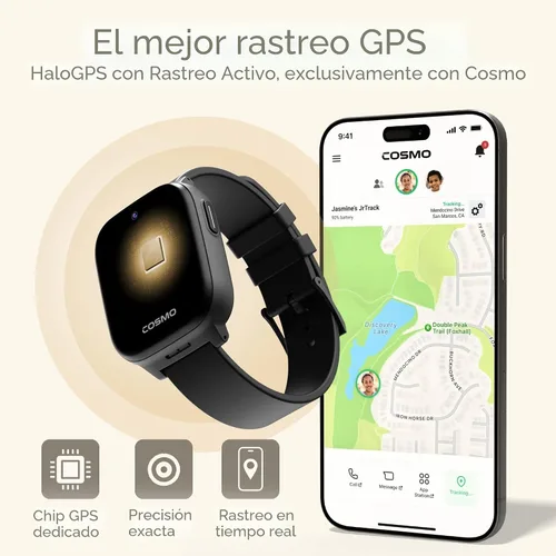 Miniatura 4 de JrTrack 5 Kids Smart Watch de Cosmo El mejor reloj de teléfono seguro para niños Seguimiento GPS de precisión en tiempo real Llamadas