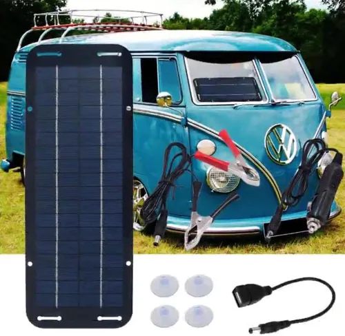 Miniatura 8 de Panel de carga solar, 60 W 12 V Panel solar portátil cargador de panel solar para caravana coche furgoneta barco