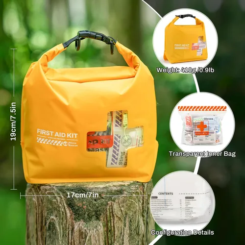 Miniatura 8 de RHINO RESCUE Kit de primeros auxilios para barco impermeable, bolsa seca ligera, accesorios para barco, suministros de supervivencia marina