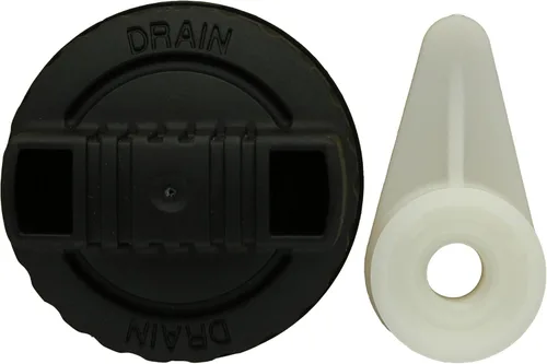 Ridgid VT2561 Kit de tuerca de filtro de plástico original OEM y tapón de drenaje para aspiradoras Ridgid Pre-2010 en húmedo/seco