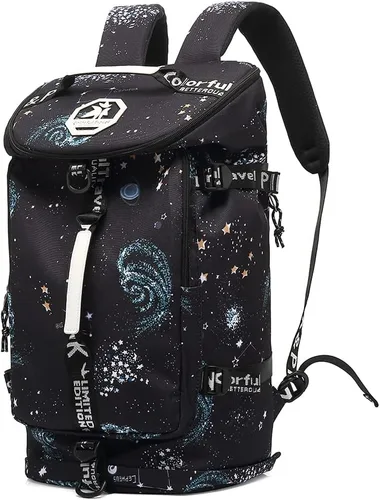 Miniatura 11 de Kalesi Bolsa de lona para gimnasio, 4 vías, impermeable, con compartimento para zapatos, para viajes, deporte, senderismo, laptop