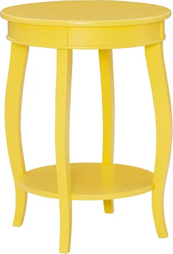 Miniatura 31 de Powell Mesa redonda para muebles con estante, color negro