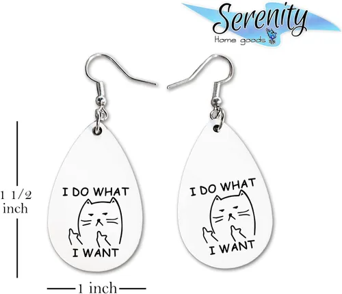 Miniatura 6 de Van Gogh - Juego de aretes colgantes divertidos Lindos aretes de joyería para niñas y mujeres Impresión de doble cara Regalo de cumpleaños