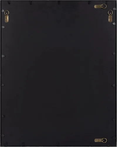 Miniatura 7 de Kate and Laurel Ardithe - Espejo rectangular decorativo geométrico; 24 x 30; negro; espejo rectangular moderno con incrustaciones de vidrio