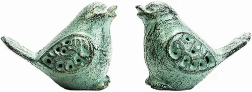 Miniatura 2 de Sungmor Adorno de ratón lindo de hierro fundido, estatuas decorativas y encantadoras para interiores y exteriores, interesante escultura