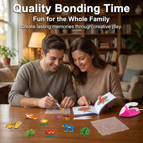Miniatura 6 de Sukh 5400+Pcs Cuentas de Fusible - Juego de Cuentas de Fusible Juego de Cuentas de Fusión Cuentas de Fusible a Granel Cuentas de Hierro