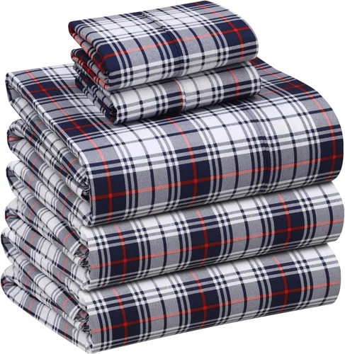 Miniatura 109 de RUVANTI Juego de sábanas divididas tamaño King de 100 % algodón para cama ajustable, 5 piezas, ropa de cama de tejido de percal suave y Guisante