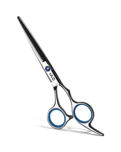 Tijeras de corte de pelo, ULG Tijeras profesionales de pelo de 5.5 pulgadas con borde de navaja para diestros, tijeras de peluquería de corte de