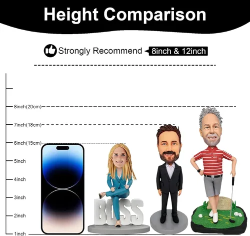 Miniatura 2 de Bobblehead personalizada para mujer, figura personalizada de Lady Boss de la foto, regalo de empoderamiento para mujeres, decoración de escritorio