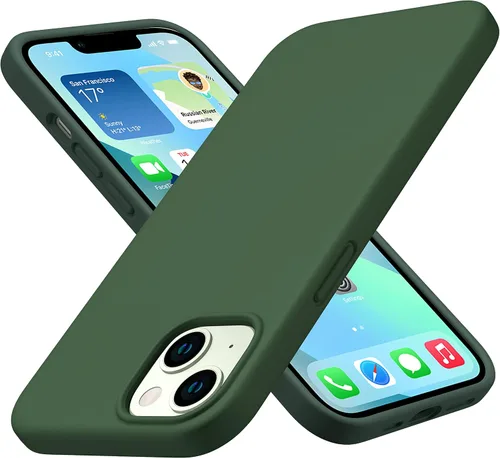 Miniatura 15 de CellEver Funda de silicona resistente para iPhone 13, protección militar contra caídas, protección elevada de pantalla y cámara, interior sin Negro