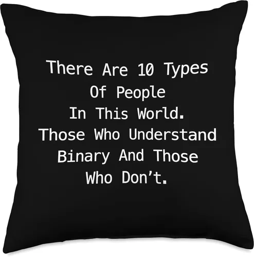 Miniatura 4 de There Are 10 Types Of People Funny programmer Throw Pillow