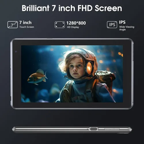 Miniatura 4 de Tablet de 7 pulgadas, Tablet Android con, 2GB+32GB+1TB (Expandible), Quad-Core, BT, Wi-Fi, Educativa, Música, Cámara Dual