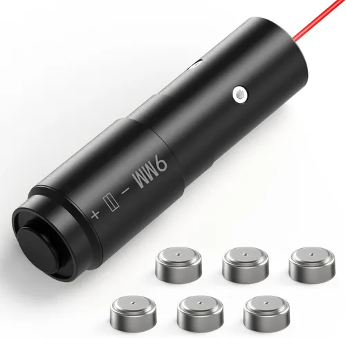Miniatura 10 de Feyachi Láser de avistamiento de calibre .223 0.219 in/0.354 in Red Dot Laser Boresighter para pistola pistola con interruptor de cola incluido Latón